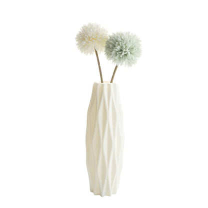 White Imitation Ceramic Plastic Vase