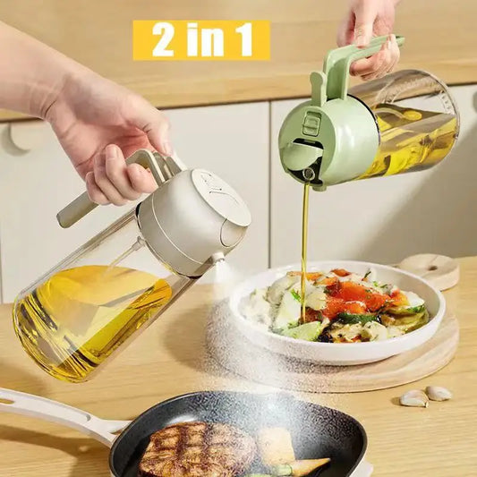 2-in-1 Olive Oil Dispenser and Sprayer - 16oz